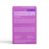 The back of a pink Serelys Perimeno 60 capsules supplement box showing nutritional information, ingredients, directions, and FCL Science branding on a white background.