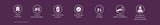 A deep purple banner image featuring Serelys' USPs, such as 'award winning' and 'doctor recommended' with corresponding white icons
